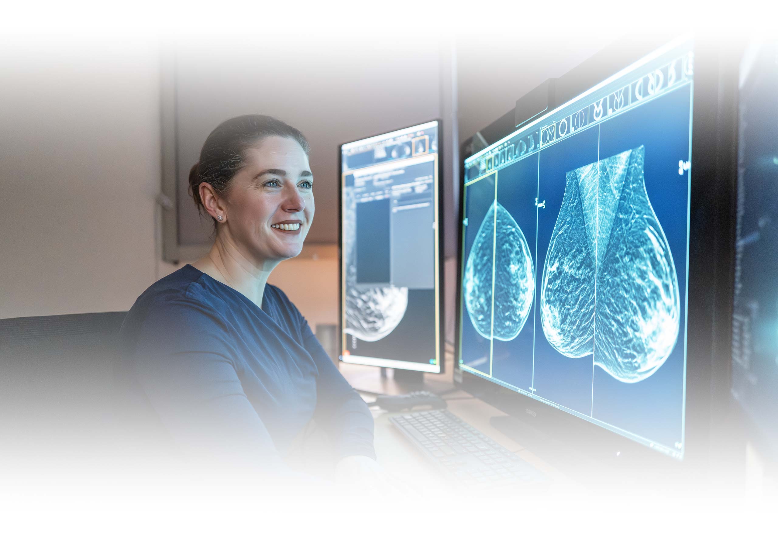 Dr. Osteen reading breast imaging results
